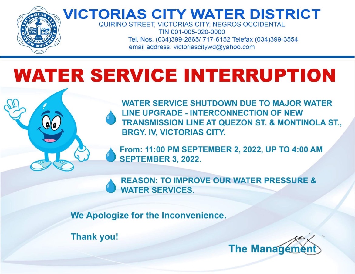 Water Service Interruption Notice